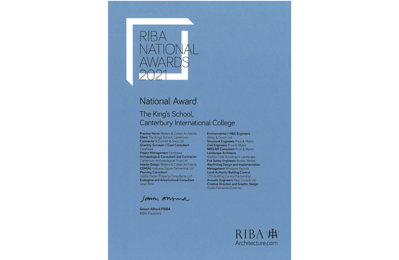 RIBA Kings School Canterbury